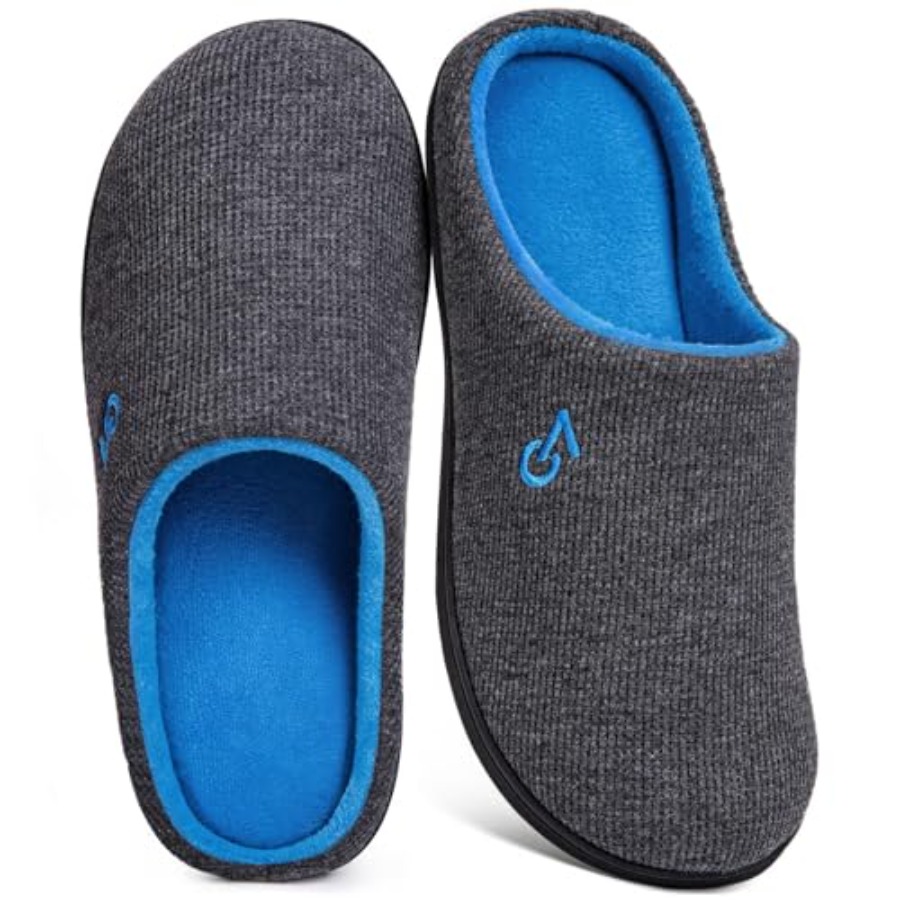 Insole Memory Foam - Pantofole da uomo bicolore con memory